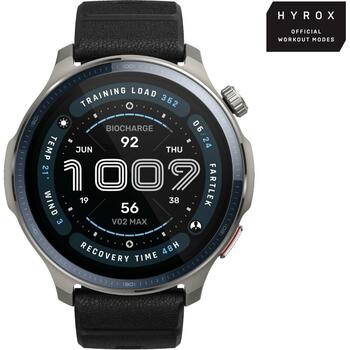 Huami viedpulkstenis W2429GL1N 3,81 cm AMOLED 480 x 480, RAM 3 MB, GPS, Wi-Fi, akumulators 668 mAh, melna siksna (W2429GL1N)