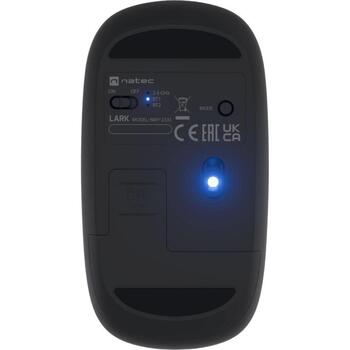 Natec мышь Lark NMY-2335, 4000 dpi, 2.4 ГГц, Bluetooth 4.0, 3 кнопки, колесо прокрутки, тефлоновые скользящие накладки (NMY-2335)