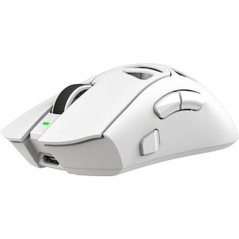 White Shark MORIEN WGM-5025 MORIEN-W, игровая мышь, 6 кнопок, 6200-12000 DPI, 1000 Гц, 2.4 ГГц/BT/провод, RGB, 400 мАч, 67 г (MORIEN-W)