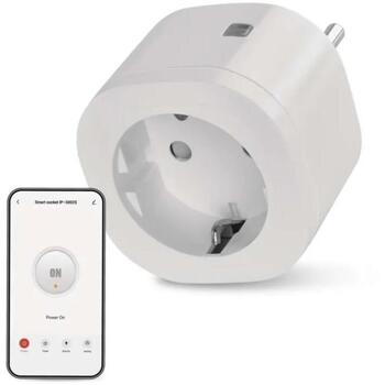 Emos WiFi розетка IP-3002S P5531, 230 V~/16 A, 3680 W, 30 программ, 15 розеток, защита от детей, Wi-Fi 802.11 b/g/n (P5531)
