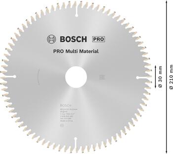 Stacionārā Ripzāģa disks 210x30x80 multi material, Paneļzāģiem PRO MULTI MATERIAL RIPZĀĢA ASMENS, 2608640445, BOSCH (2608640445)