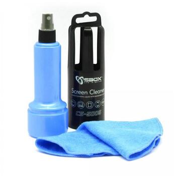 Sbox CS-5005B ekrānu tīrīšanas aerosols, 150ml, zils, antistatisks, bez alkohola, bioloģiski noārdāms, nedegošs (CS-5005B)