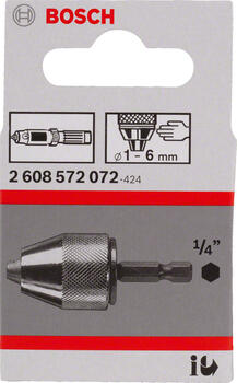 Urbjmašīnām/skrūvgriežiem, triecienurbjmašīnām/triecienskrūvgriežiem BEZATSLĒGAS URBJPATRONA, 2608572072 BOSCH (2608572072)