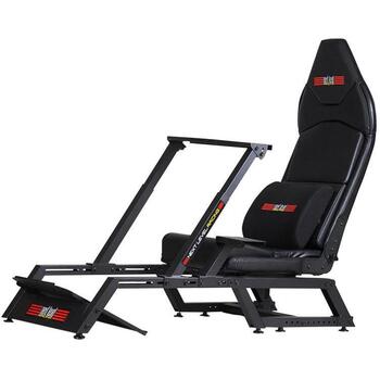 Next Level Racing Spēļu krēsls F-GT NLR-S010, 130 kg, melns, formulu un GT sacīkšu pozīcijas, jostasvietas atbalsts (NLR-S010)