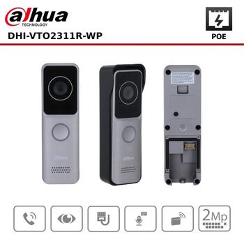Dahua VTO2311R-W IP video interkoms Wi-Fi & PoE video durvju panelis 2 MP HD kamera divvirzienu audio IC karšu atbloķēšana IP65 110° skata leņķis H.264/H.265 Wi-Fi PoE Gaiši pelēks (VTO2311R-WP)