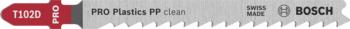 5 figūrzāģa asmeņi T 102 D, Clean for PP, Figūrzāģiem PRO PLASTICS PP CLEAN T102D FIGŪRZĀĢA ASMENS, 2608667444, BOSCH (2608667444)