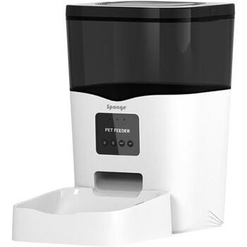 Sponge Automātiskā mājdzīvnieku barotava T-MLX59469, 3L, 5V, nerūsējošais tērauds, balta, Wi-Fi, tips-D, porciju kontrole (T-MLX59469)