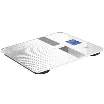 Lafe Elektroniskais ķermeņa svars MODELIS LAFWAG46347, 150kg, 100g, stikla platforma, LCD displejs, 10 lietotāji (LAFWAG46347)