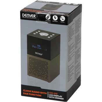 Denver Радио будильник CRD-510 111131100010, 87,5-108 МГц, 20 станций, LCD, 1 выход для наушников, USB зарядка (111131100010)