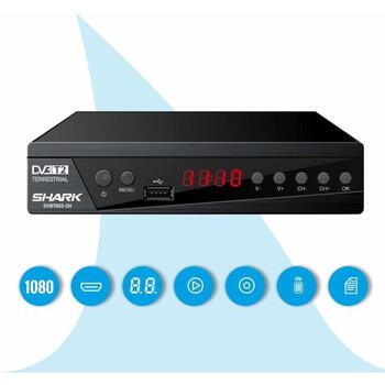 Manta ТВ тюнер DVBT005-SH, DVB-T, 720P, 1080i, 1080P, HDMI, Scart, коаксиальный, USB, антенна, пульт дистанционного управления (DVBT005-SH)