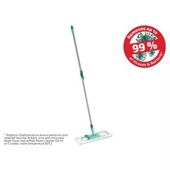Leifheit Profi XL micro duo 1055049, grīdas birste ar teleskopisku kātu, 42cm, 80-140cm, 360° rotējoša, MicroDuo (1055049)