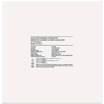 Emos SLA Аккумулятор B9684, 12 V, 40 Ah, AGM, T1 – M6, 13,05 кг, 196 × 166 × 175 мм, 5 лет, без обслуживания, ИБП (B9684)