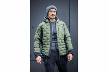 Hogert Jaka HT5K924-L, 240 g/m², vīriešu, rudens ziema, kapuce, 100% poliesteris, atstarojoši elementi (HT5K924-L)