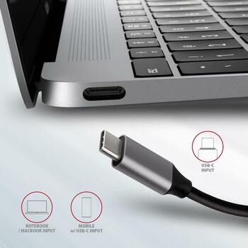 Axagon USB хаб HMC-6M2 6in1, 2x USB-A, 1x USB-C PD, 1x HDMI 4K, 1x RJ-45, 18 см кабель (HMC-6M2)