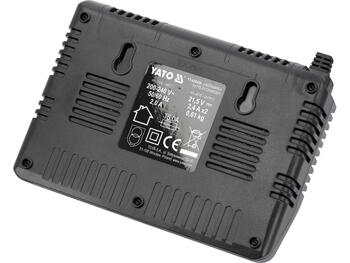 Yato akumulatoru lādētājs YT-828499, 18V d.c., 2x2.4A, Li-Ion, 200-240V a.c., 50/60Hz, uzlādes līmeņa indikators (YT-828499)