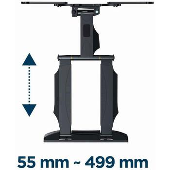 Gembird televizora stiprinājums WM-55ST-01, atbalsta 32-55 collu, VESA 100x100-400x400 mm, 32 kg, 180° pagrieziens, 12° slīpums (WM-55ST-01)