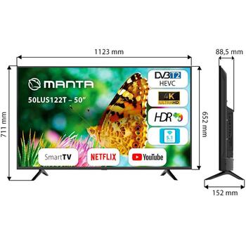 Manta televizors 50LUS122T, 50