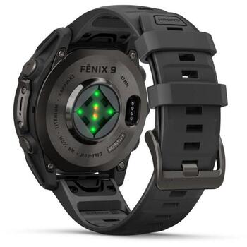 Garmin смарт-часы Fenix 9 010-04762-11, 47мм, AMOLED, 454x454px, 64ГБ, 16 дней, 10ATM, титан, сапфир, GPS, Bluetooth, Wi-Fi (010-04762-11)