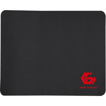 Gembird коврик для мыши MP-GAME-S, 250mm, 200mm, черный, монохромный, резина, ткань, подставка для запястья (MP-GAME-S)