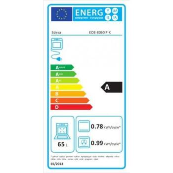 Edesa Духовка EOE-8060 P X 921270231, 65 L, 1, 1100 W, 1500 W, 3500 W, 10 программ, Пиролитическая очистка, LED экран, Черный (921270231)