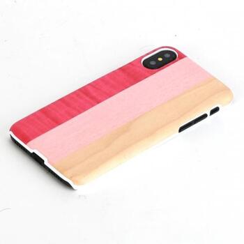 Man&Wood чехол для смартфона M8033W, розовый, Apple iPhone XS/X, 5.8'', натуральное дерево, поликарбонат (M8033W)