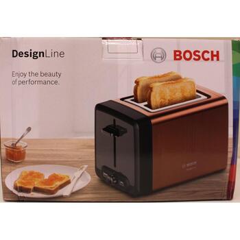 Bosch Tosteris TAT4P429SO, 970W, 2 šķēlumi, nerūsējošais tērauds, varš, atkausēšana, atkarsēšana, taimeris (TAT4P429SO)