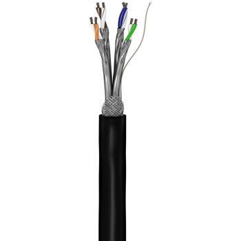 Goobay tīkla kabelis 57195, CAT 6, 100 m, U/UTP, S/FTP PiMF, melns, savīti CCA vadītāji (57195)