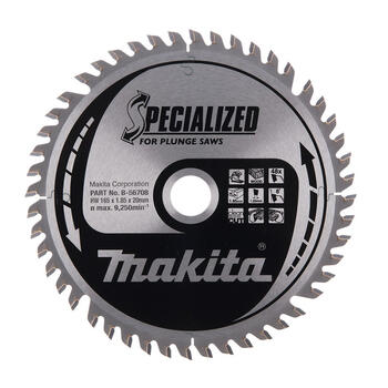 Zāģripa kokam 165x1.85x20mm, 8°, T48, T.C.T. SPECIALIZED B-56708 MAKITA (B-56708)