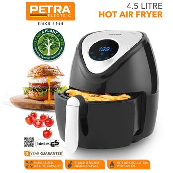 Petra karstā gaisa friteris PT4221VDEEU7, 1300W, 4.5l, 7 programmas, elektroniskais panelis, 30 min taimeris (PT4221VDEEU7)