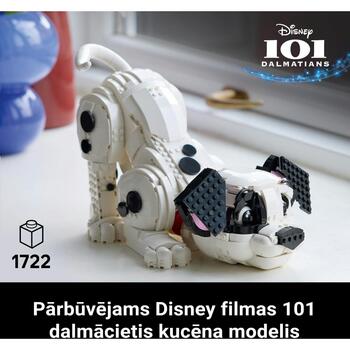 LEGO Disney 43269 101 dalmācietis kucēns, 1722 detaļas, 22cm, 18+, kustīga galva un aste (43269)