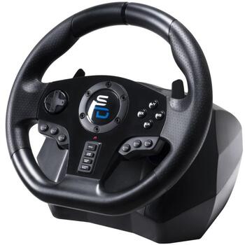 Subsonic Игровое рулевое колесо GS 850X Pro Sport SA5627-NG, 270 градусов, 28 см, 3 педали, PS4, XBOX ONE, X/S, вибрация, присоски (SA5627-NG)