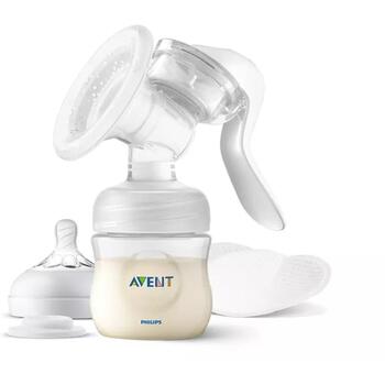 Philips Avent Lotus ручной молокоотсос SCF430/10, 118мл, без BPA, силиконовая соска, Natural Motion (SCF430/10)