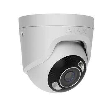 Ajax TurretCam HL IP купольная камера видеонаблюдения 8MP 2.8mm IR 50m PoE AI 126265.197.WH1 белая (126265.197.WH1)