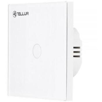 Tellur WiFi переключатель TLL331041, 1 порт, 1800W, 110-240V, 10A, 2,4ГГц, IEEE 802.11b/g/n, закаленное стекло (TLL331041)
