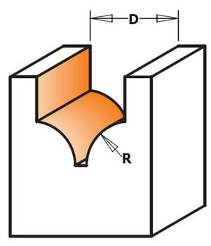 CMT Frēzes asmens 965.402.11, D=10mm, d=1,3mm, R=5mm, I=10mm, L=50mm, S=8mm, HM (965.402.11)