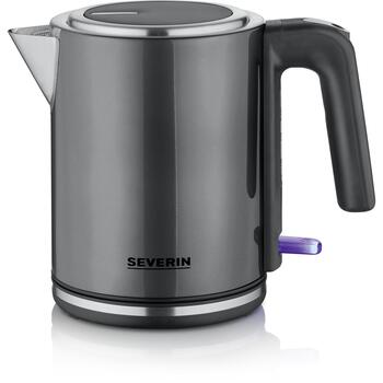 Severin Чайник WK 9574, 1.0л, 2400Вт, серый, индикатор уровня воды (WK 9574)