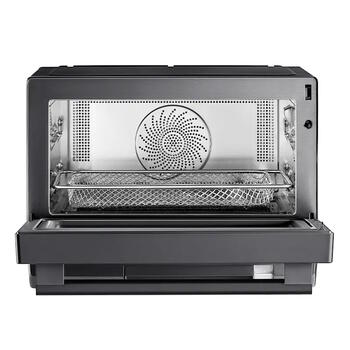 Brīvi stāvoša konvekcijas un grila mikroviļņu krāsns universālai gatavošanai ar 25 L ietilpību 1000 W jaudu un melnu premium dizainu MSO25H Midea (MSO25H)