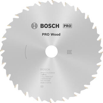 Ripāģa disks 165x20/16mm Speedline Wood Z24, Rokas ripzāģiem PRO WOOD RIPZĀĢA ASMENS, 2608642601, BOSCH (2608642601)