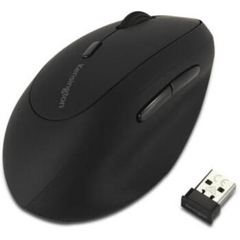 Kensington Pro Fit Ergo K79810WW, bezvadu datorpele, kreisajai rokai, 1600 DPI, 6 pogas, melna, USB-A, SmartFit (K79810WW)