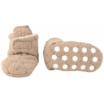 Lodger Slipper Folklore Fleece тапочки SL 630_12-18, 12-18м, 100% полиэстер, Velcro, нескользящая подошва, песочный цвет (SL 630_12-18)
