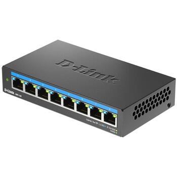 D-Link DMS-108/E galda komutators, 8 porti 2.5G, 40 Gbps, neparvaldams, metala korpuss, bez ventilatora (DMS-108/E)