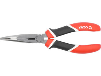 Yato Изогнутые Плоскогубцы YT-1946, 200 мм, 55CrV, 58-62 HRC, 44-50 HRC, с заземлением, эргономичная ручка (YT-1946)