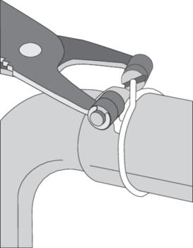 Yato šļūteņu skavu knaibles YT-0650, 230 mm, 40 HRC, 4 mm, 12 mm, oglekļa tērauds, PVC rokturi, fiksators (YT-0650)