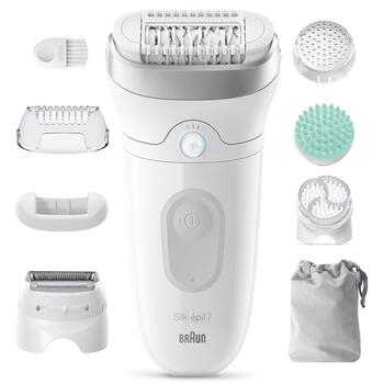 Braun epilators Silk-épil 7 7-081, 40 pincetes, MicroGrip, 40 min, 1 h, 100-240 V, mitrs un sauss, bezvadu, iebūvēts apgaismojums (7-081)
