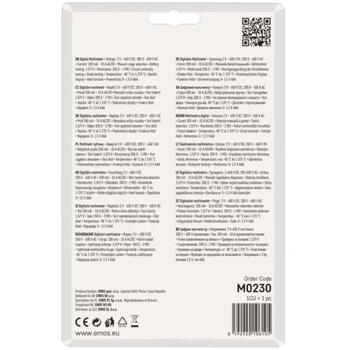 Emos Мультиметр MD-230 M0230, 35×75×155mm, 200mA-10A AC, 200mA-10A DC, 200-600V AC, 2-600V DC, 3,5 цифровой дисплей (M0230)