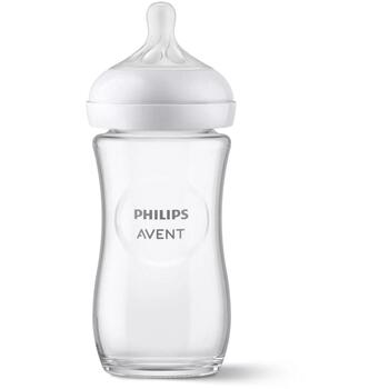 Philips Avent Natural Response стеклянная бутылочка SCY933/01, 240 мл, 1 шт., соска Flow 3, антиколиковая, без BPA (SCY933/01)