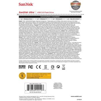 SanDisk USB флеш-накопитель 64 ГБ SDCZ48-064G-U46, 100 МБ/с, USB 3.2 Gen 1, 128-битное AES, SanDisk SecureAccess (SDCZ48-064G-U46)