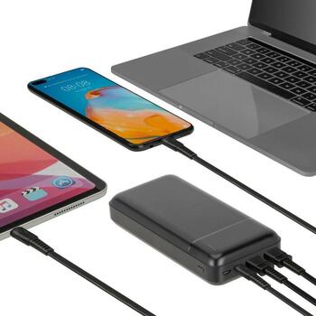 Rivacase Power Bank VA2102 BLACK, 20000 мАч, 22.5 Вт, 2x USB Type-A, 1x USB Type-C, светодиодный индикатор (VA2102 BLACK)