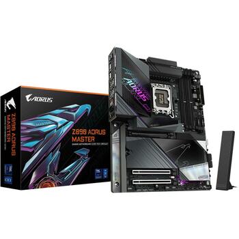 Gigabyte Datora plate Z890 AORUS MASTER, 18+1+2 fāzes VRM, līdz 9500MHz DDR5, 2xPCIe 5.0, 10GbE LAN, Wi-Fi 7 (Z890 AORUS MASTER)
