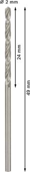 HSS-G urbji metālam 2.0mm, 10gab., Urbjmašīnām/skrūvgriežiem PRO METAL HSS-G STANDARTA SPIRĀLVEIDA URBJA GARUMS, 2608595051, BOSCH (2608595051)